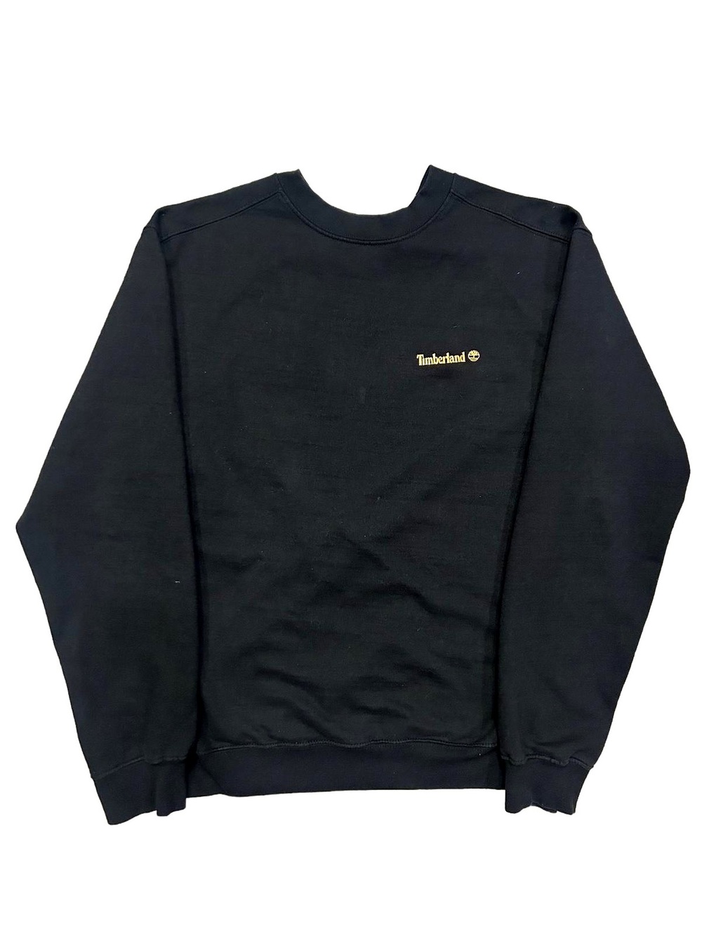 Timberland Black Crewneck Sweatshirt Small Logo Embroidered Streetwear Size US